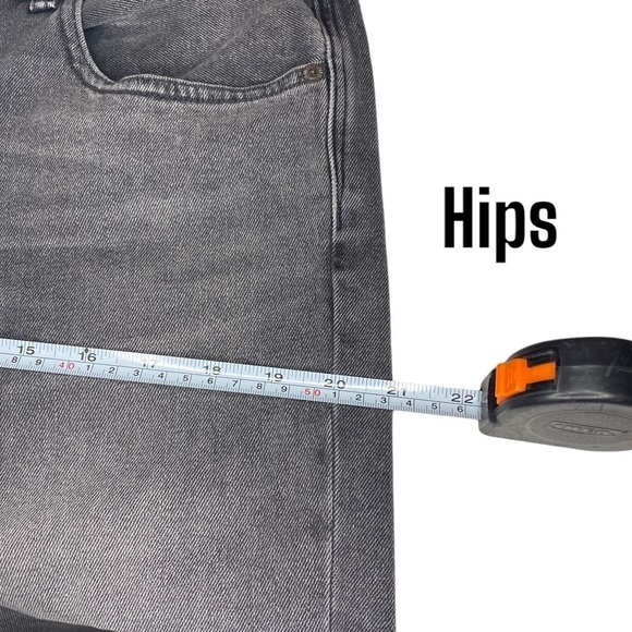 American Eagle Hi Rise Girlfriend buttonfly Denim Jeans Womens 12 x-long black - Picture 7 of 9